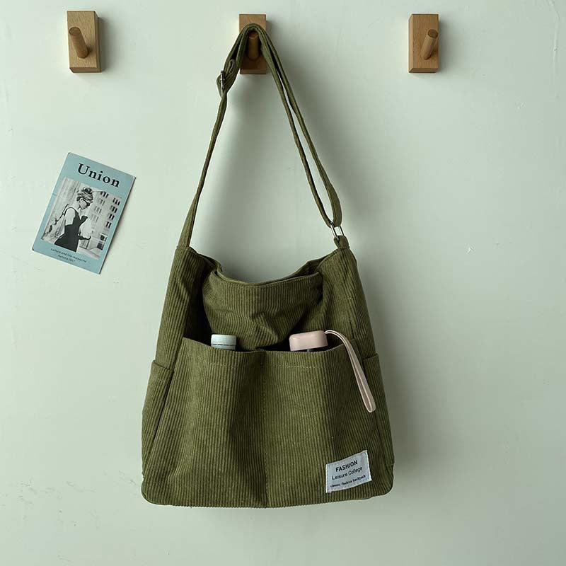 Adjustable Strap Women's Casual Shoulder Bag with Multiple Pockets
