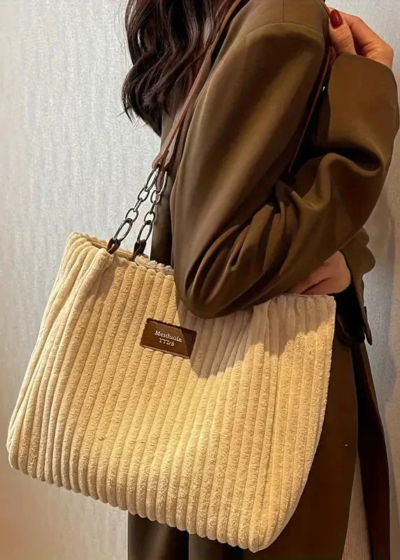 Women's Quilted Shoulder Bag with Dual Strap Design