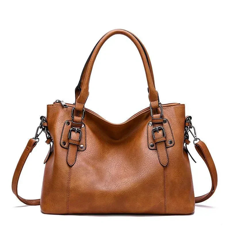 Women's Dual Buckle Convertible Shoulder and Handbag
