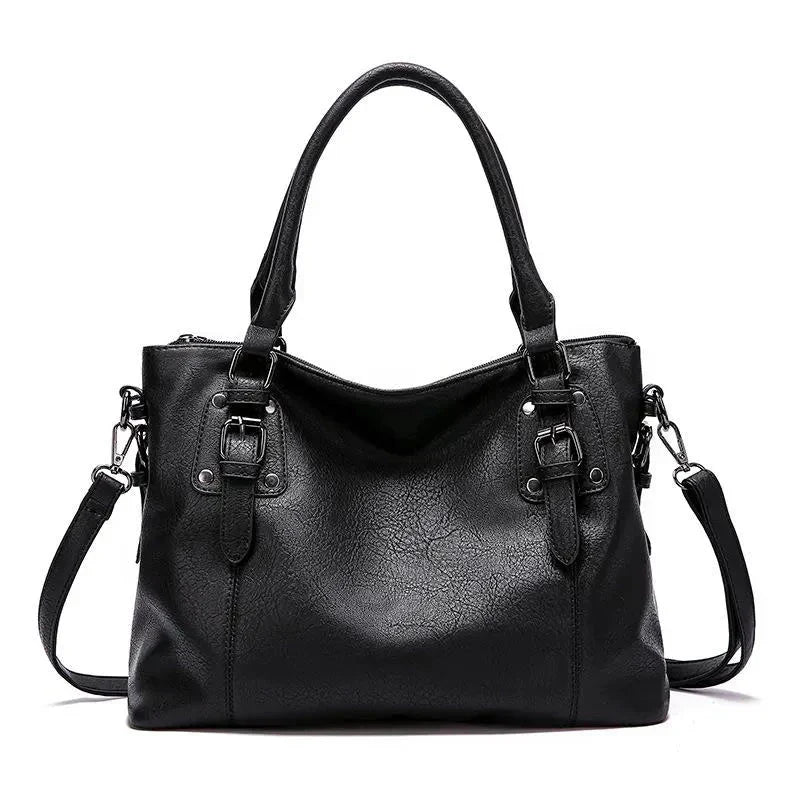 Women's Dual Buckle Convertible Shoulder and Handbag