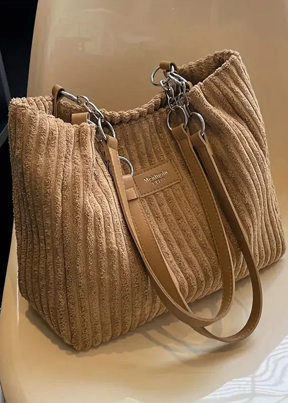 Women's Quilted Shoulder Bag with Dual Strap Design