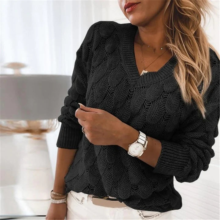 Noemier | Women's V-Neck Knit Sweater
