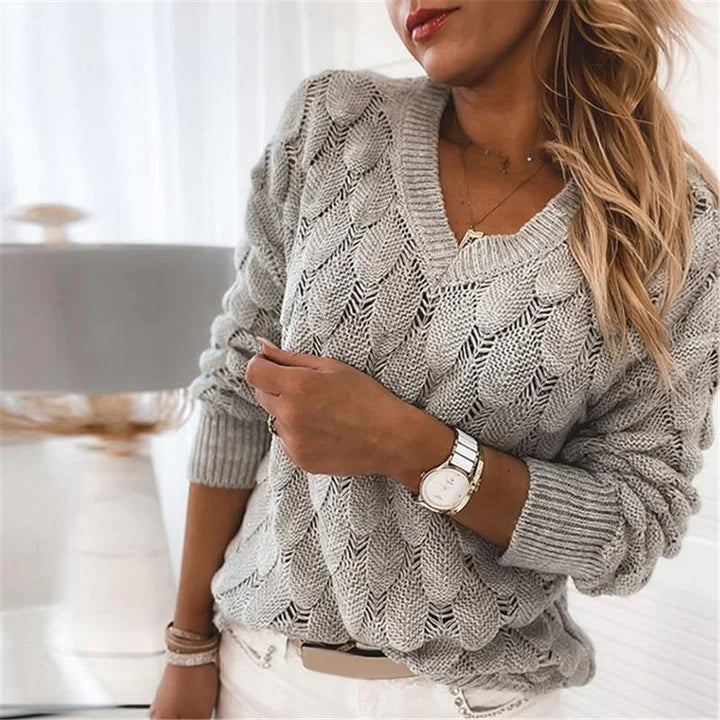 Noemier | Women's V-Neck Knit Sweater