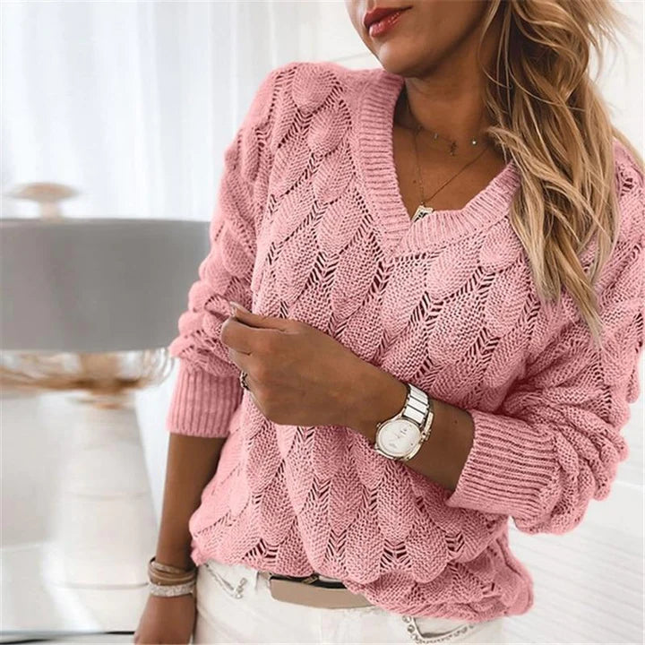Noemier | Women's V-Neck Knit Sweater